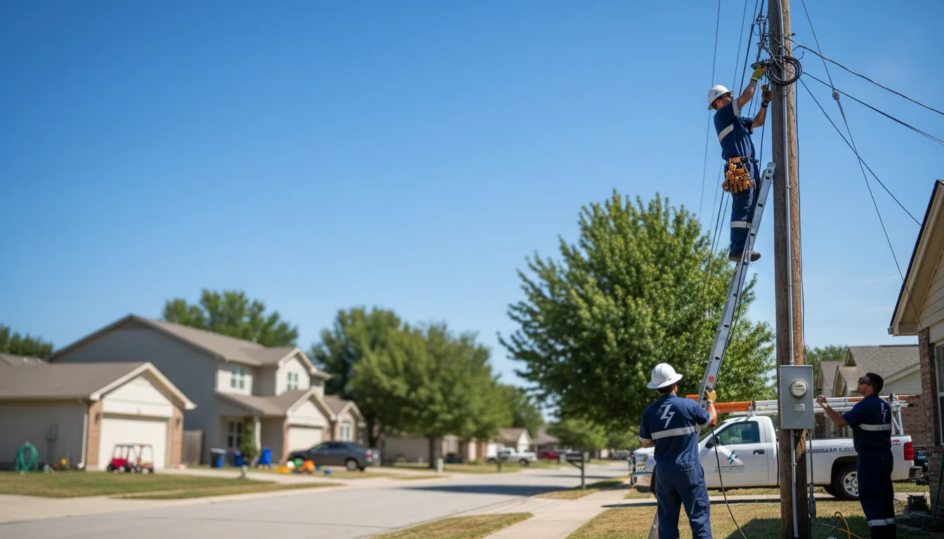 Residential electrician providing installation services in West, MS